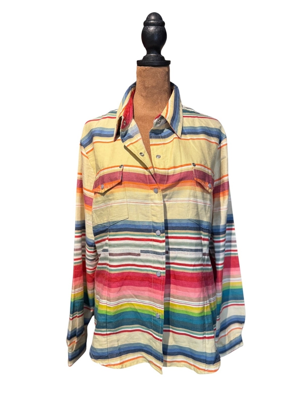 Tasha Polizzi for T.P. Saddleblanket & Co. Striped Cotton Button-Up Shirt